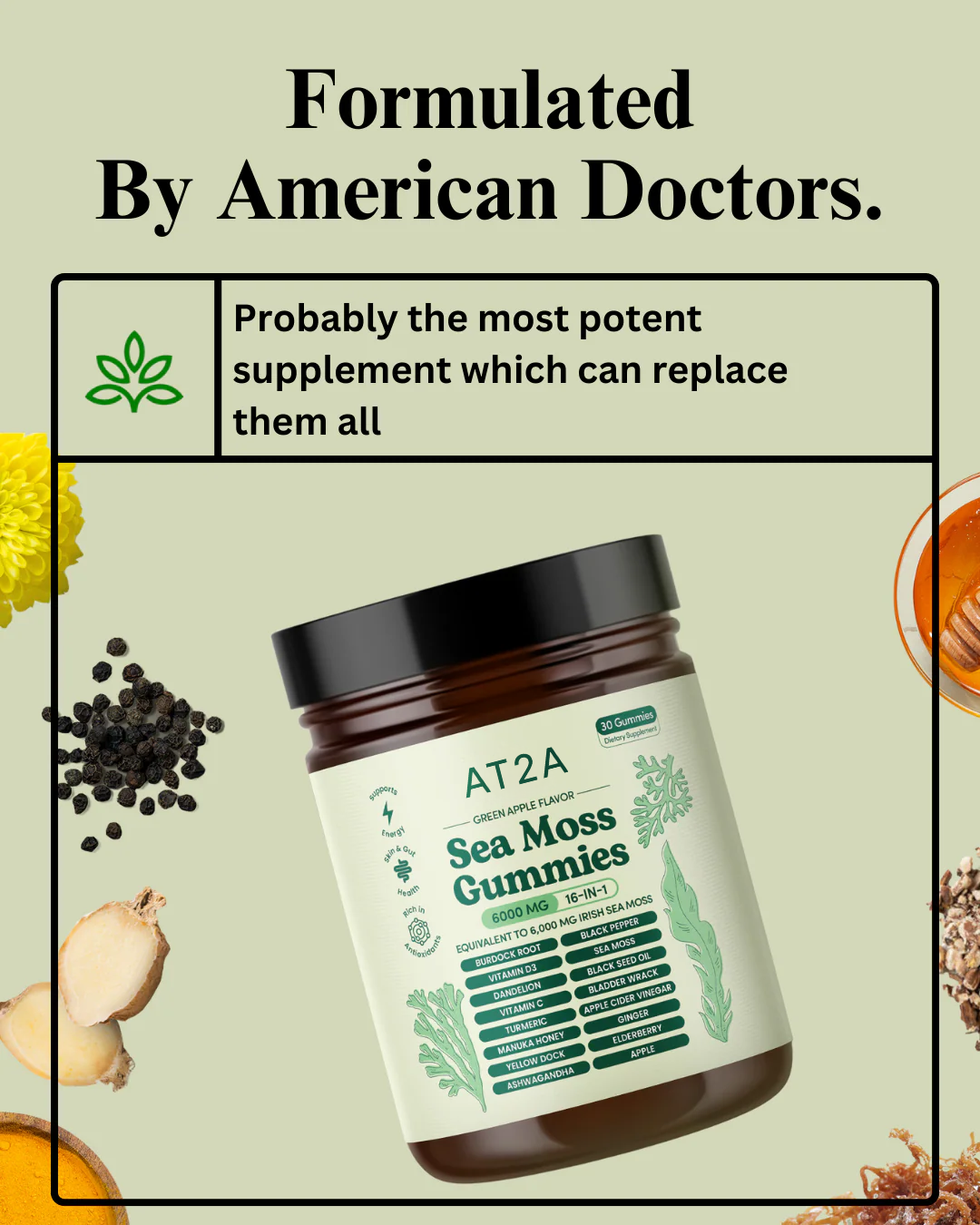 AT2A Sea Moss 16-In-1 Gummies